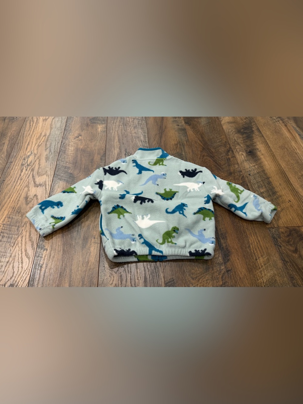 Baby Gap Boy's Dinosaur Zip Up Fleece Jacket, Size 18-24 Months, Blue, NEW - Picture 3 of 4